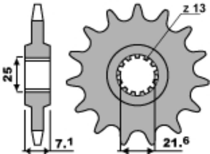 Pbr Zębatka Przednia 585 15 18Nc Kawasaki Zx 6 R 07-08 Łańc. 520