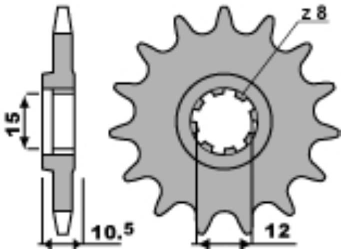 Pbr Zębatka Przednia 595 13 18Nc Aprilia 50 86-91 Łańc. 415 Made In Italy