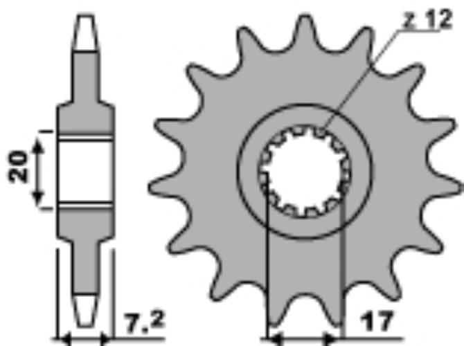 Pbr Zębatka Przednia 600 12 18Nc Łańc. 415 Minarelli Am6
