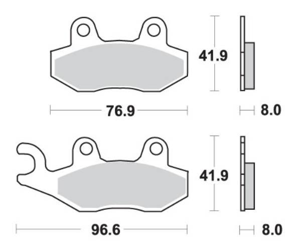Sbs Klocki Hamulcowe Kh135 Kh214 Off-Road Sinter Kolor Złoty