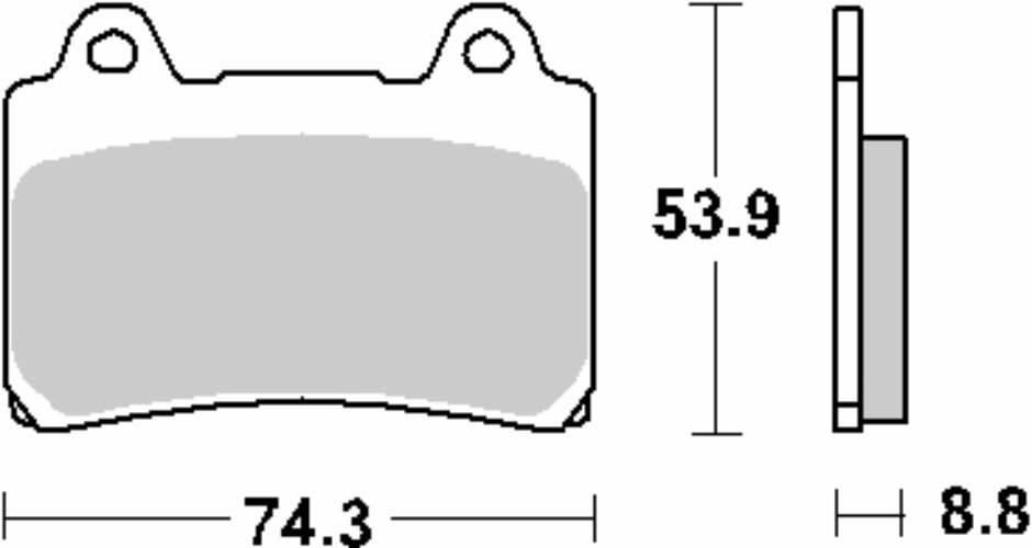 Sbs Klocki Hamulcowe Kh123 Street Performance Excel Sinter Kolor Złoty