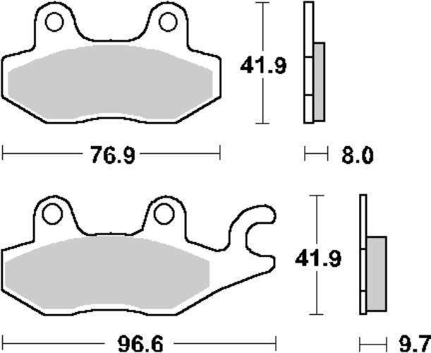 Sbs Klocki Hamulcowe Kh165/2 Street Standart Ceramic Kolor Czarny