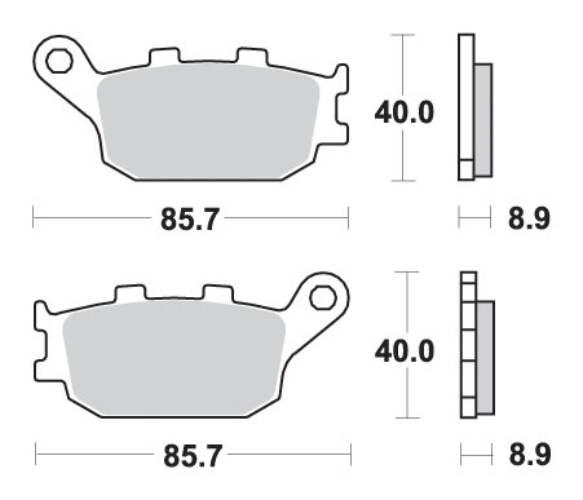 Sbs Klocki Hamulcowe Kh174 Honda Crf 1000/1100 L Africa Twin '16-'20 Tył/Ty