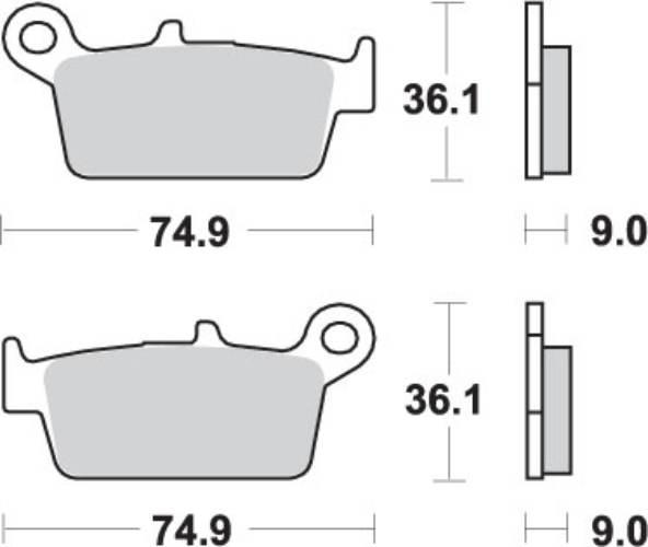 Sbs Klocki Hamulcowe Kh131/3 Street Standart Ceramic Jincheng Jc 125 2B '97