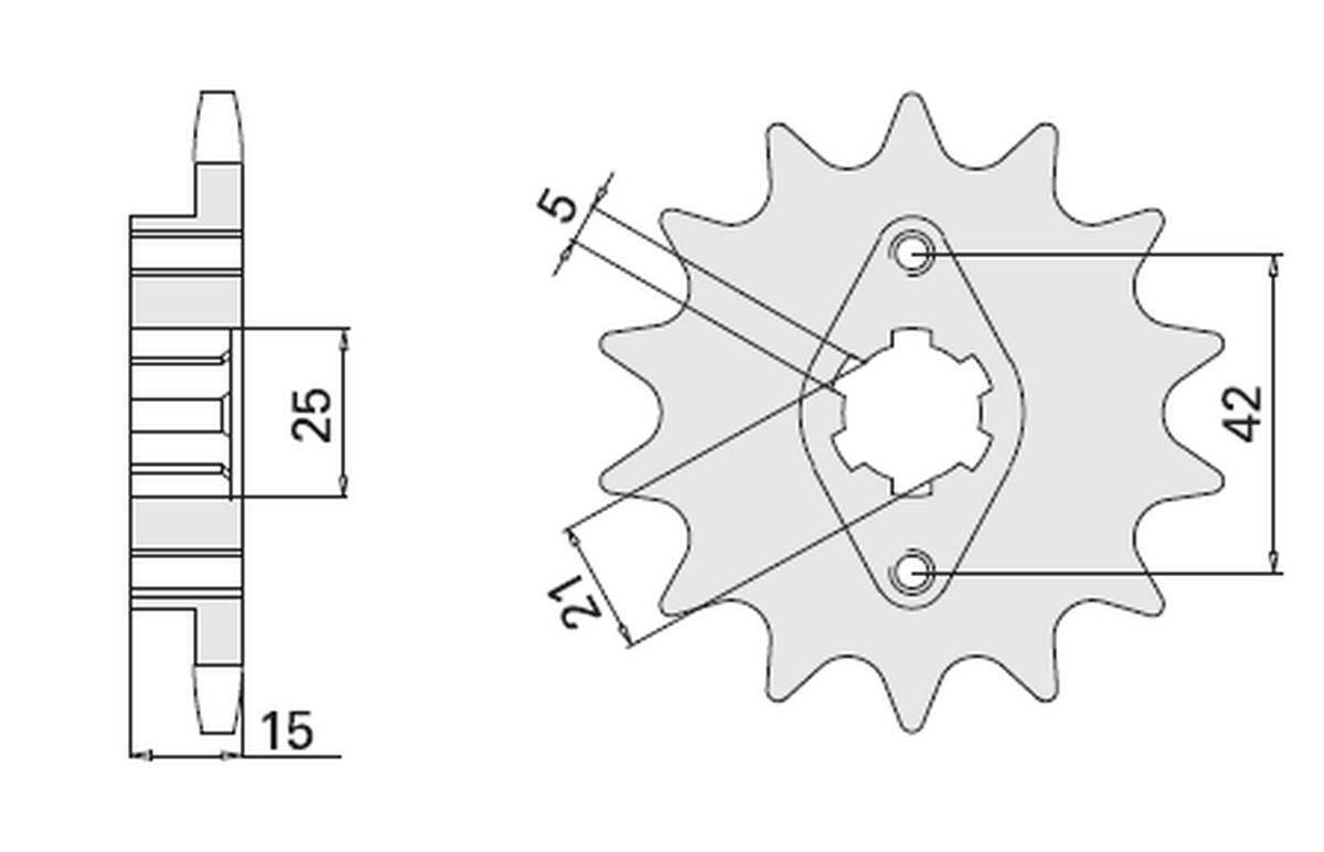 Cht Zębatka Przednia 7003 15 Ducati Pantah 350 500/650 81-82 492-15