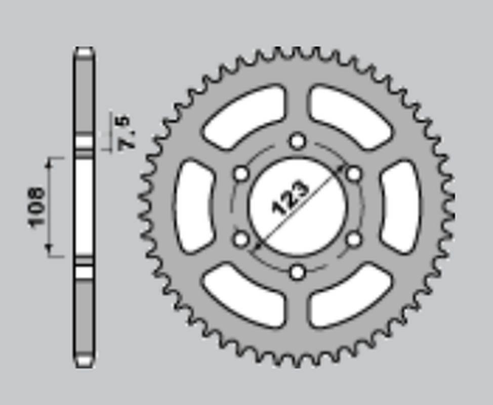 Cht Zębatka Tylna 707 50 Cagiva 50 W4 A4140696500