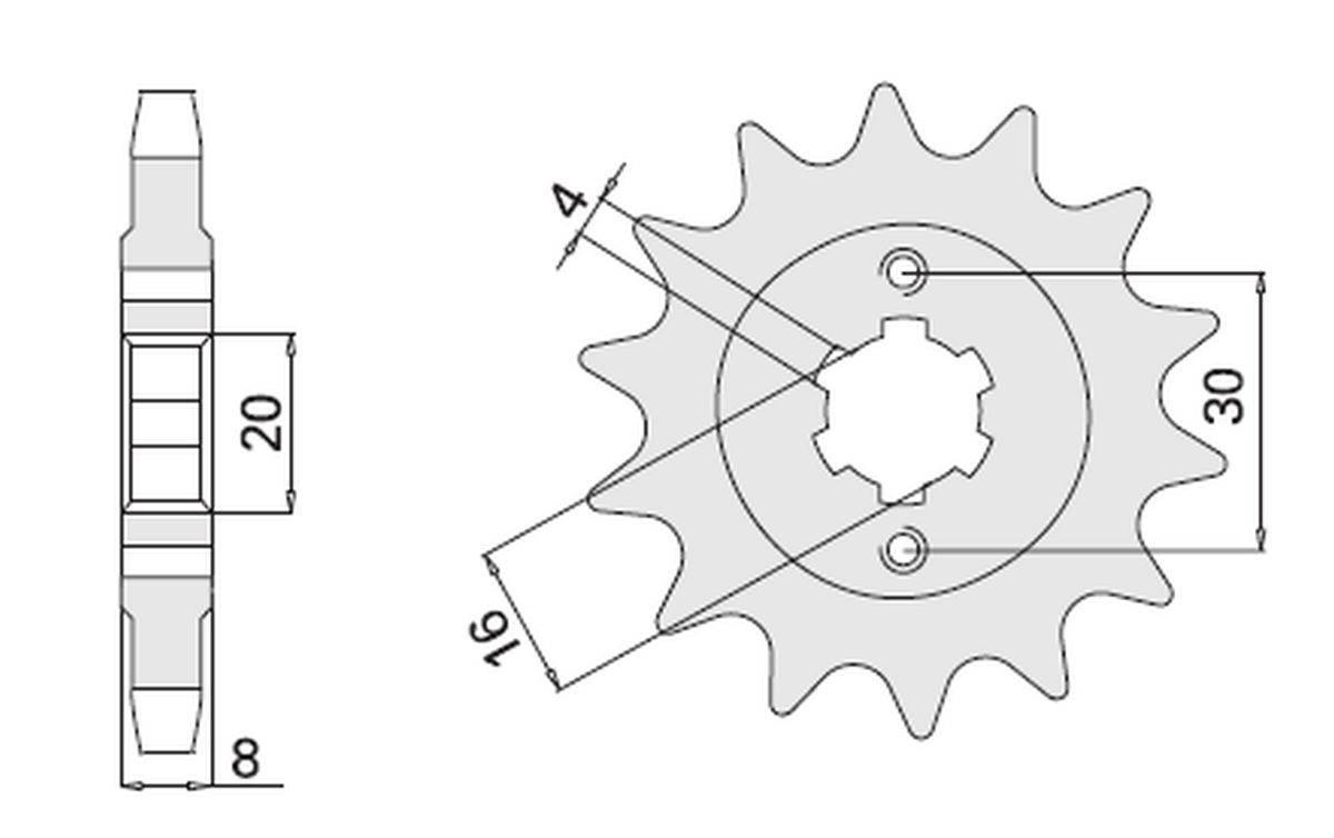 Cht Zębatka Przednia 718 13 Husqvarna 125 '89-'94 Jtf718.13 718-13