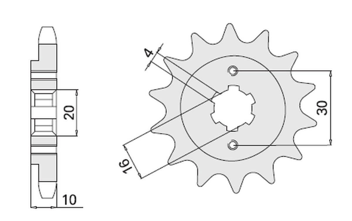 Cht Zębatka Przednia 720 14 Cagiva 125 Mito/Freccia