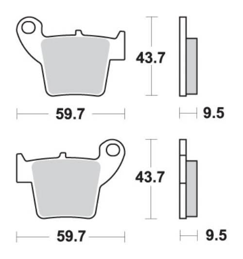Sbs Klocki Hamulcowe Kh346 Off-Road Racing Sinter Kolor Złoty Pasuje Do: Ho