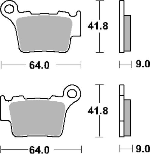 Sbs Klocki Hamulcowe Kh368 Street Standart Ceramic Kolor Czarny
