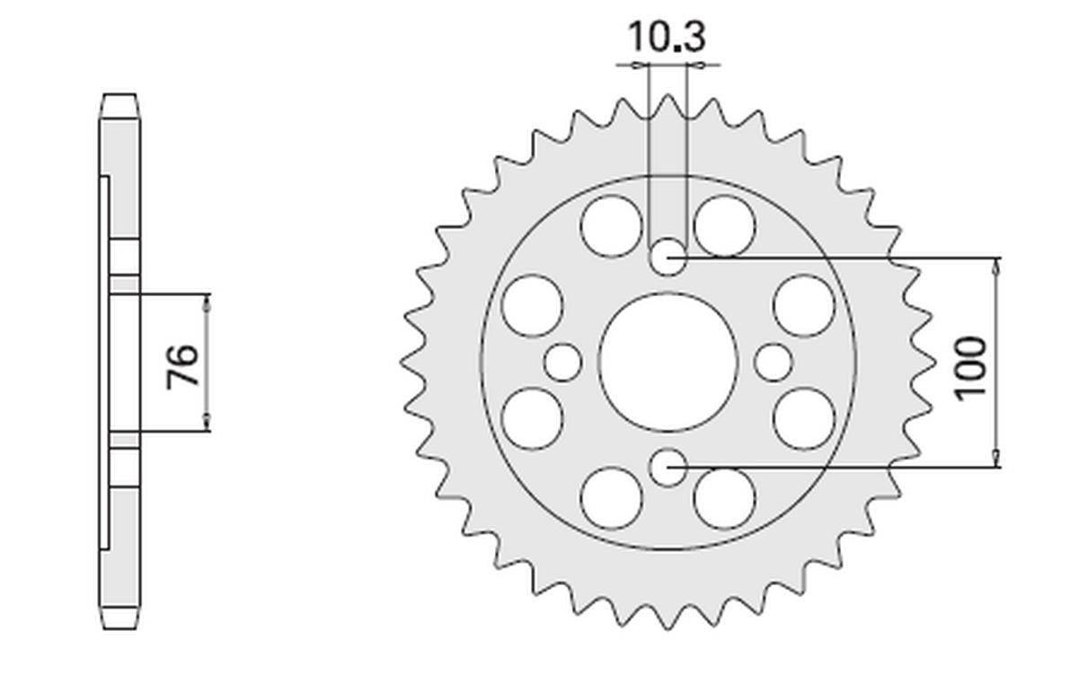Cht Zębatka Tylna 803 56 Suzuki Vl 125 Intruder 00-07 2012-56 Łańc. 428