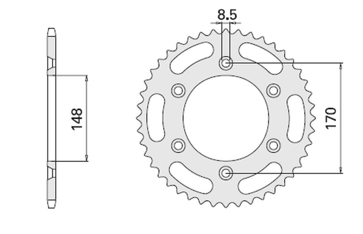 Cht Zębatka Tylna 808 47 828-47 Suzuki Dr 800 Big 91-93 Sr43B Jtr828.47 * Ł - zdjęcie 2