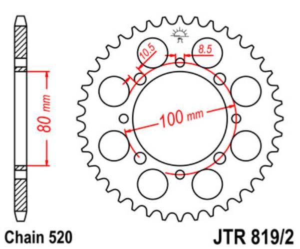 Jt Zębatka Tylna 819 41 Suzuki Gz 250 Marauder 99-10 Gn 250 82-99 81941Jt Ł