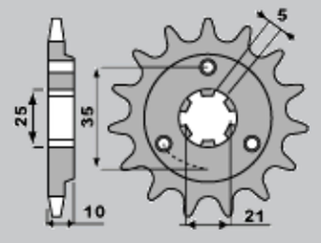 Grosskopf Zębatka Przednia 823 12 Husqvarna 125/240/250/350/400/430/500 '83