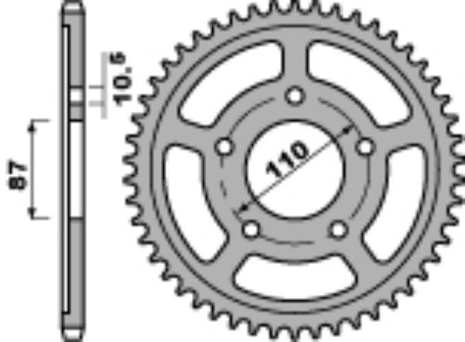 Pbr Zębatka Tylna 824 48 C45 Suzuki Vz 800 97-04 Jtr829.48 Łańc. 530 Made I