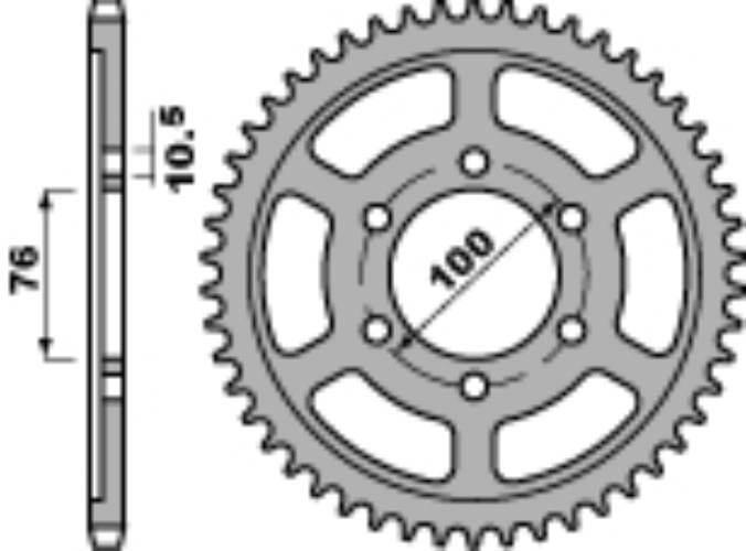 Pbr Zębatka Tylna 825 44 C45 Suzuki Gsx 1200 Inazuma 99-04 - Zamienna Z 816