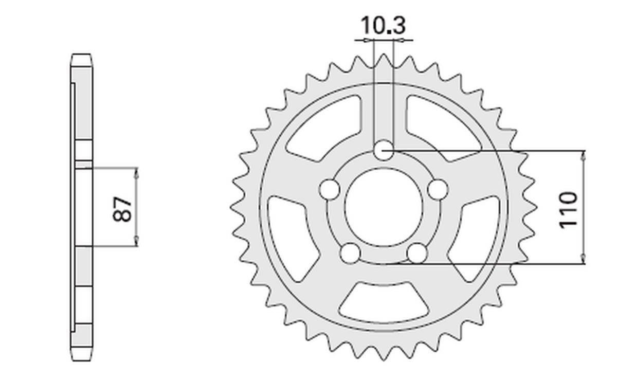 Cht Zębatka Tylna 828 49 807-49 Suzuki Gsx/Gxf 400