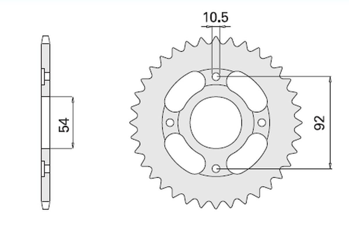 Cht Zębatka Tylna 835 46 Yamaha Tzr A4140835460 Rd 125 Sr 125