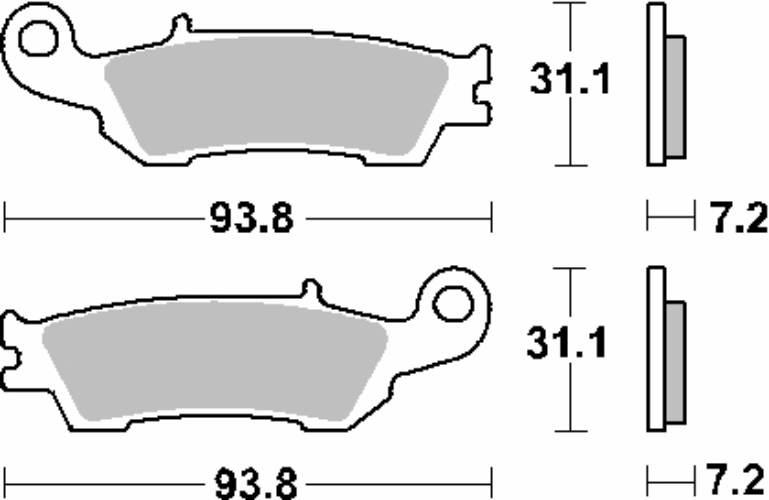 Sbs Klocki Hamulcowe Kh450 Off-Road Sinter Kolor Złoty