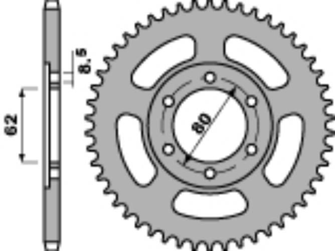 Pbr Zębatka Tylna 842 54 C45 Yamaha Xt 350 Łańc. 428