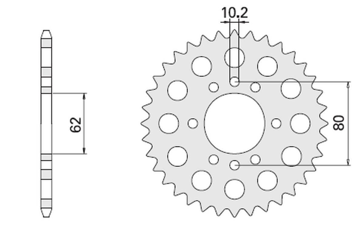 Cht Zębatka Tylna 843 49 Yamaha Dt 80 Lc 843-49