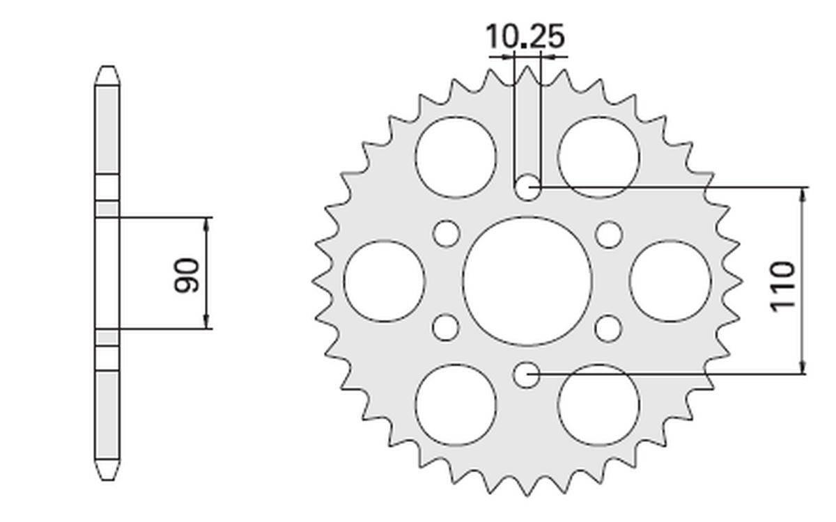 Cht Zębatka Tylna 850 33 850 33 Yamaha Xj/Xs 650