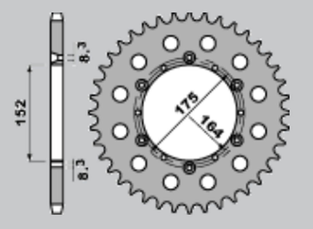 Grosskopf Zębatka Tylna Aluminiowa Kolor Czarny 856 52