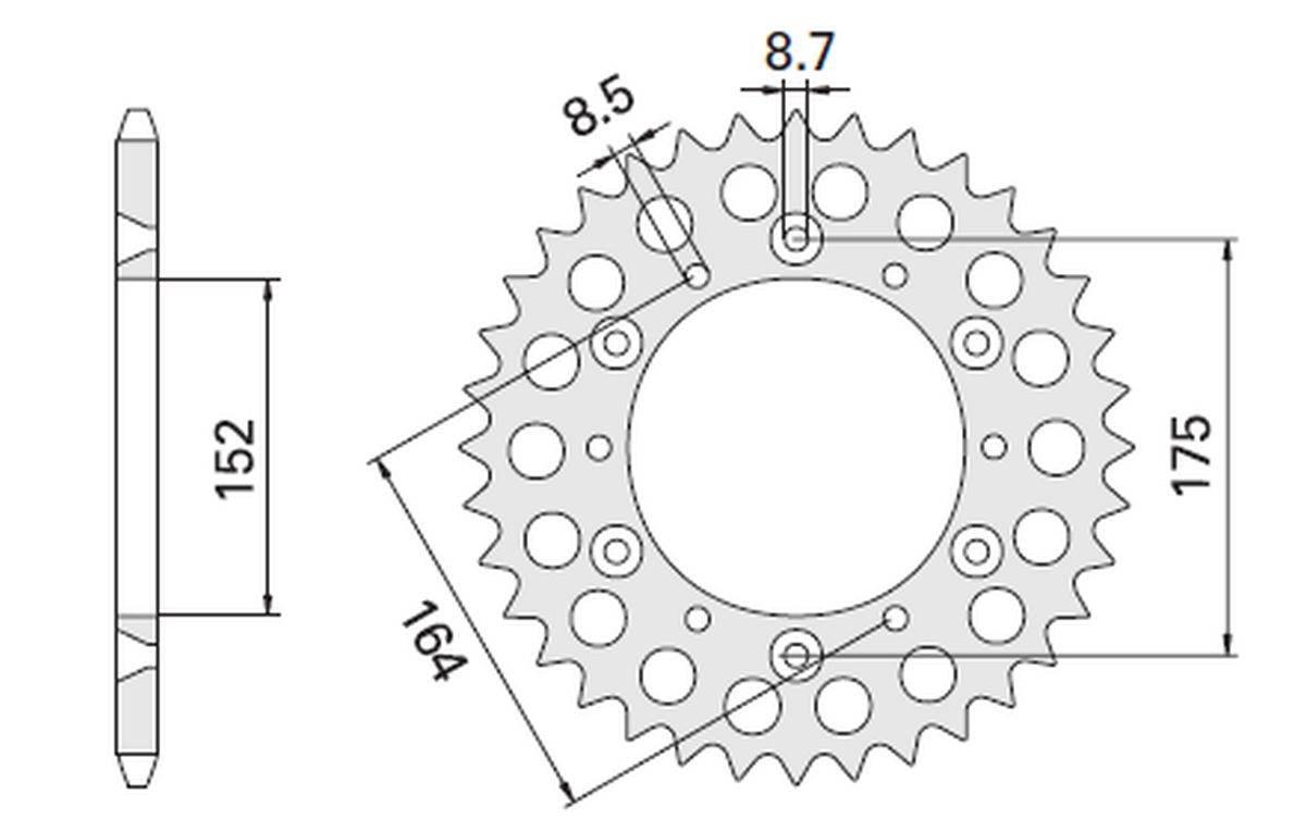 Cht Zębatka Tylna 856 46 856-46 Yamaha Tt600 R '98-'03, Tt600S '93-'95 Jtr8