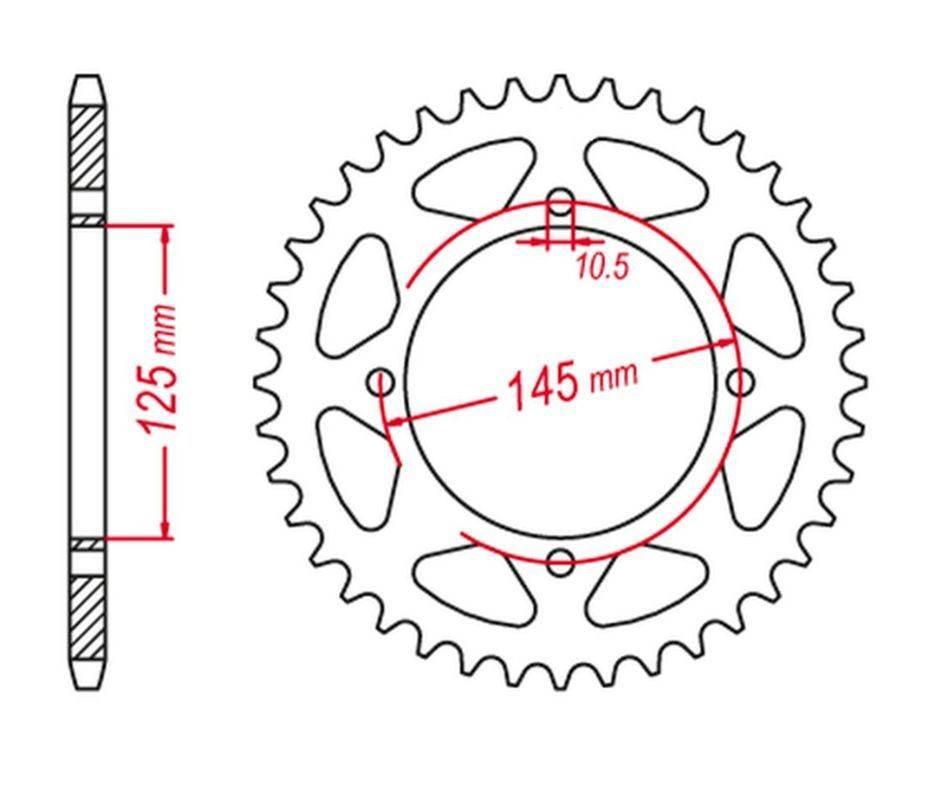 Grosskopf Zębatka Tylna 857 39 Yamaha Xt 600 '83-94, Xt 600Z Tenere 87-89