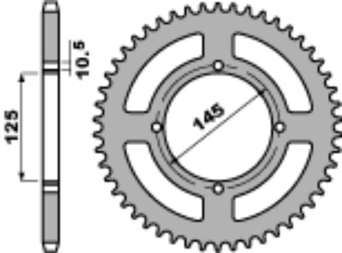 Pbr Zębatka Tylna 857 40 C45 Yamaha Xt 600 '85-94, Xt 600Z Tenere 87-89 Pat