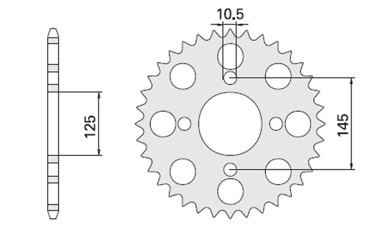 Cht Zębatka Tylna 857 44 Yamaha 857-44 Jtr857.44 Yamaha Xt 600 '85-94, Xt 6