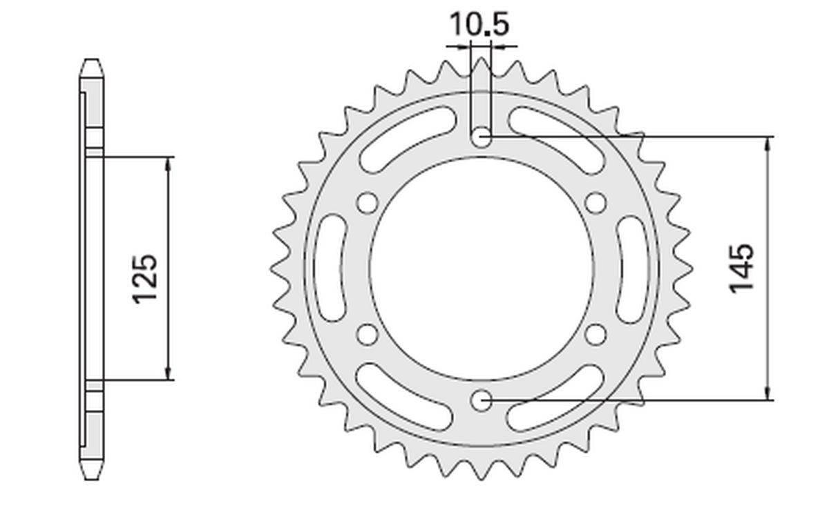 Cht Zębatka Tylna 865 44 Yamaha Fz 750 865-44
