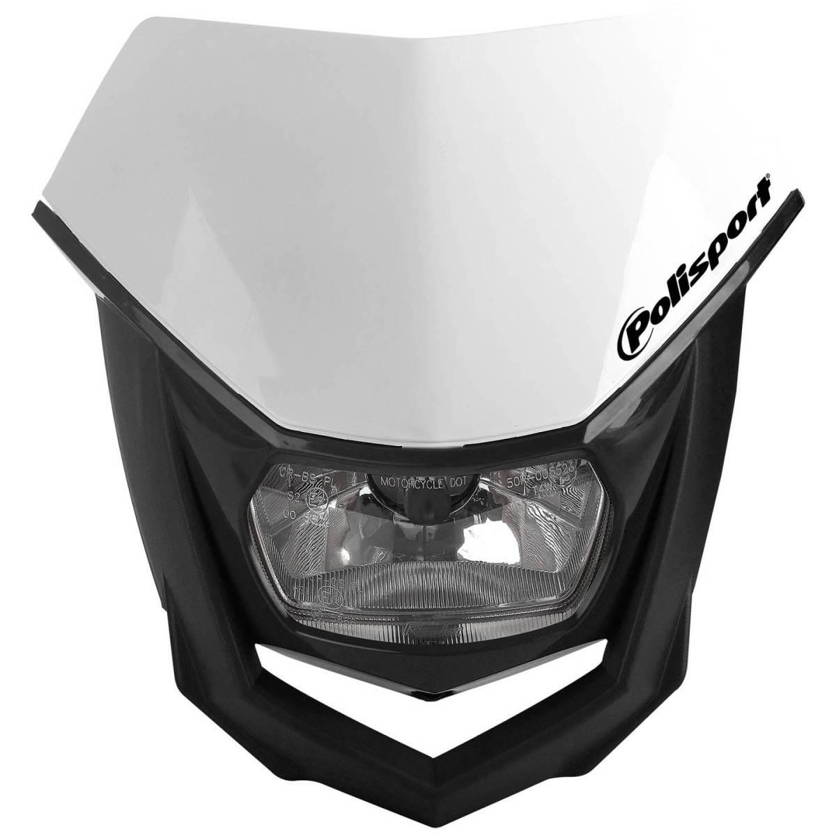 Polisport Lampa Przednia Model Halo Żarówka Halogenowa Kolor Biały/Czarny