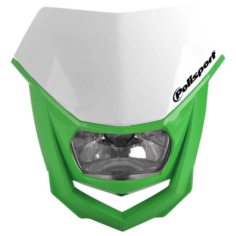 Polisport Lampa Przednia Model Halo Żarówka Halogenowa Kolor Biały/Zielony