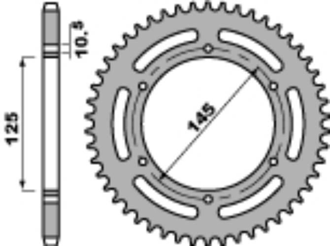 Pbr Zębatka Tylna 866 45 C45 Yamaha Xt 660R/X 04-15, Xt 660Z 08-15 Jtr855.4