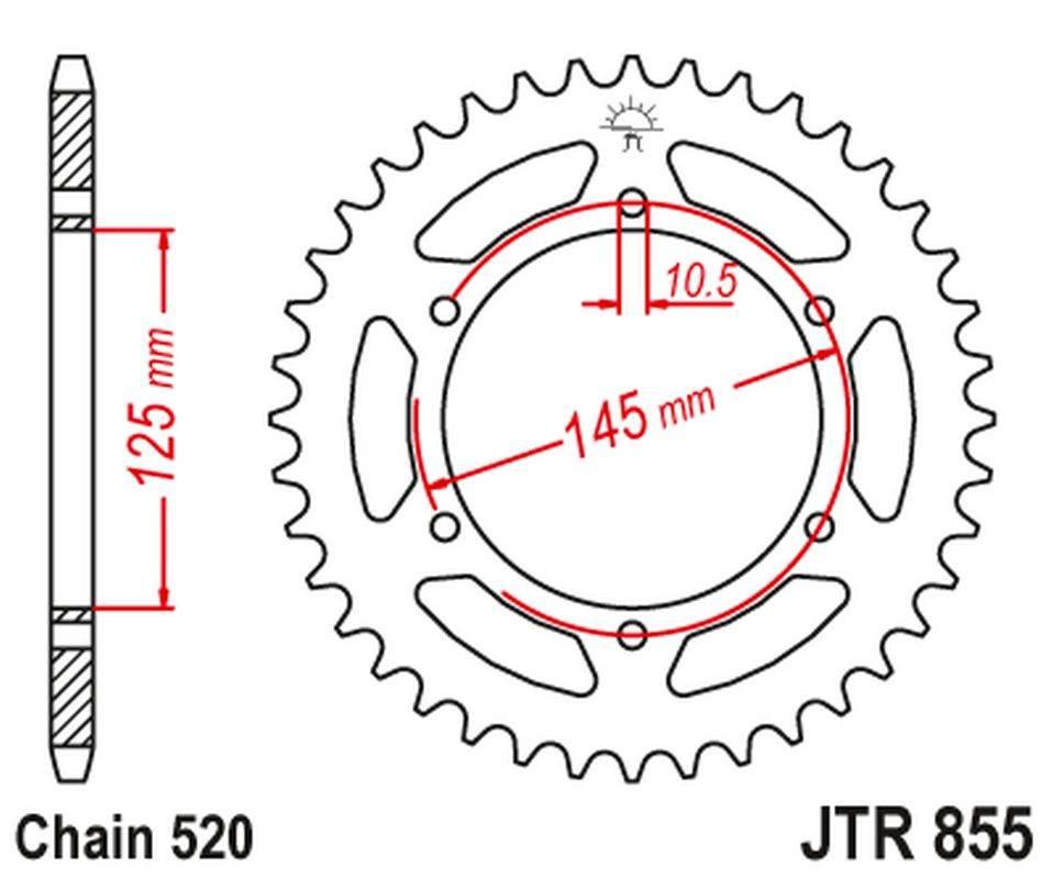 Jt Zębatka Tylna 866 48 Yamaha Xj 600 Diversion 95-03 86648Jtzbk Łańc. 520