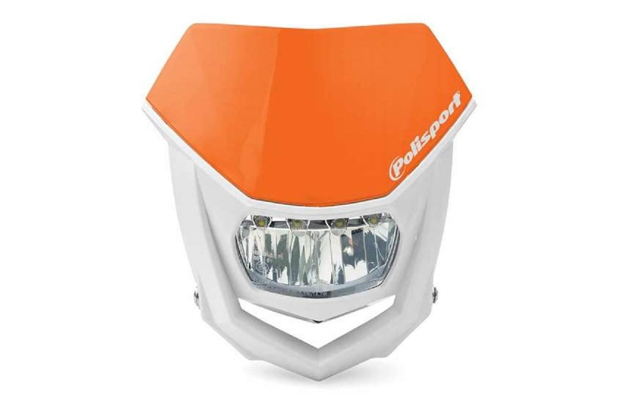 Polisport Lampa Przednia Uniwersalna Halo Z Żarówką Led Kolor Pomarańczowy