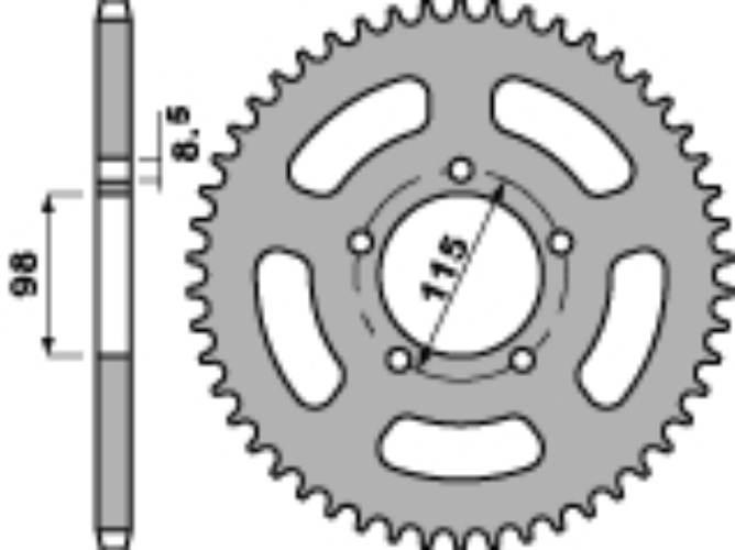 Pbr Zębatka Tylna 893 56 F Ktm Sx 60/65 98-03 Łańc. 420 Jtr894.56 Made In I