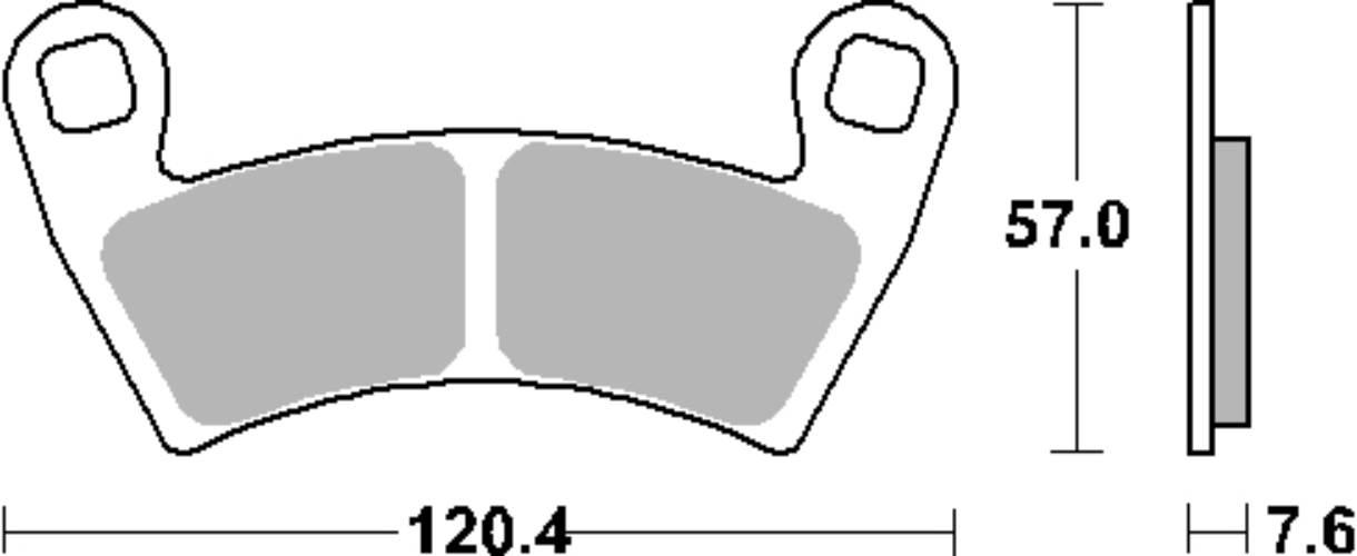 Sbs Klocki Hamulcowe Kh452 Off-Road Sinter Kolor Złoty Pasuje Do: Polaris 5