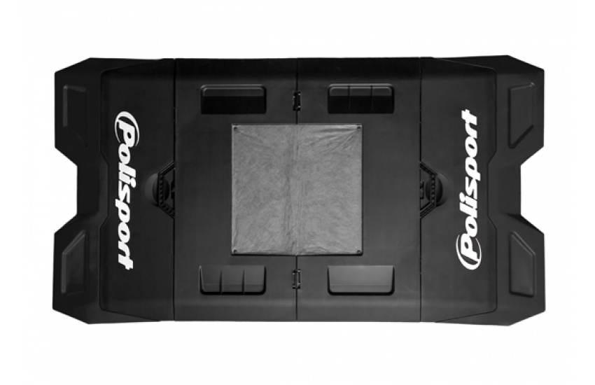 Polisport Mata Pod Motocykl Cross/Enduro Składana Plastikowa Kolor Czarny Z