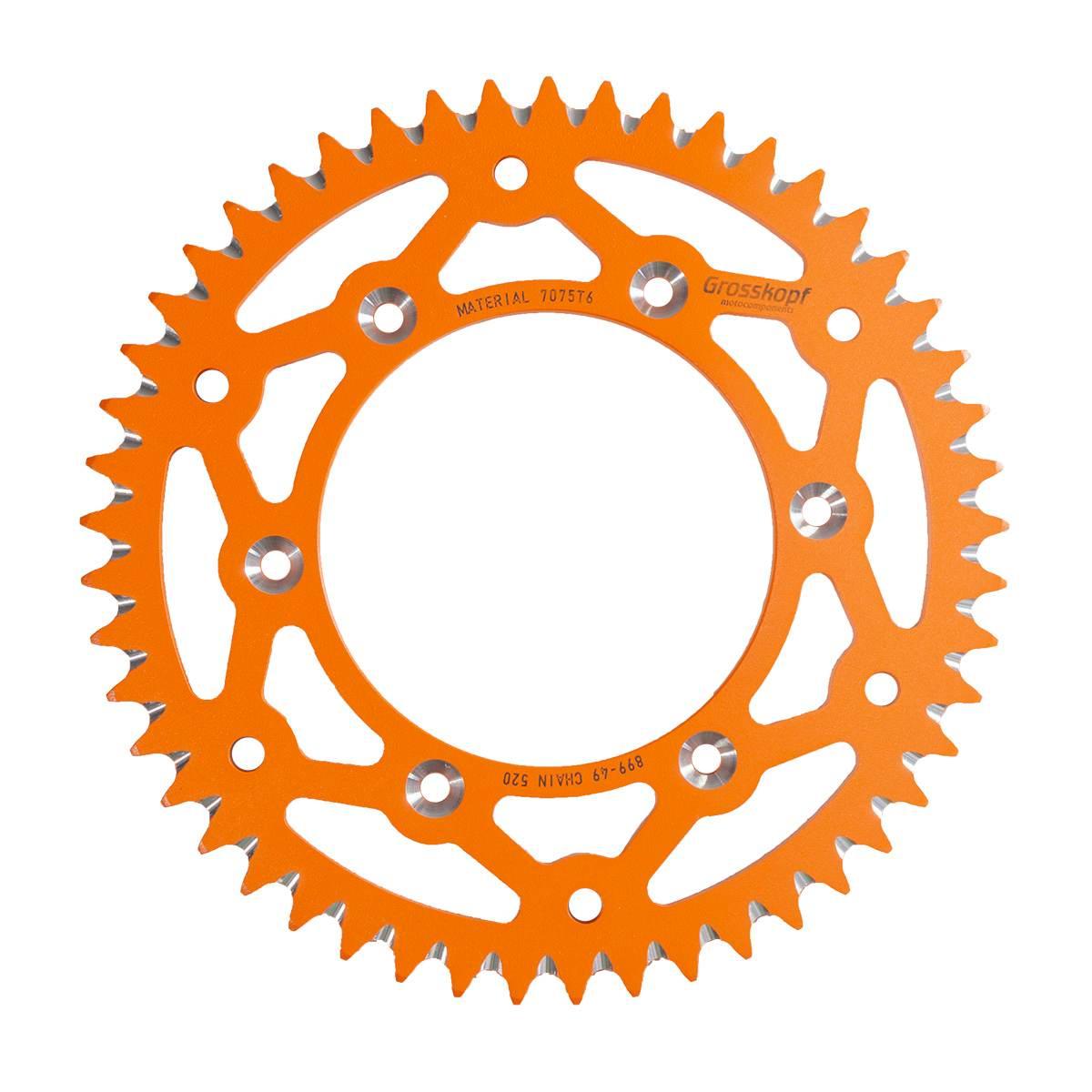 Grosskopf Zębatka Tylna Aluminiowa T7075 Ergal Kolor Pomarańczowy 899 49 89