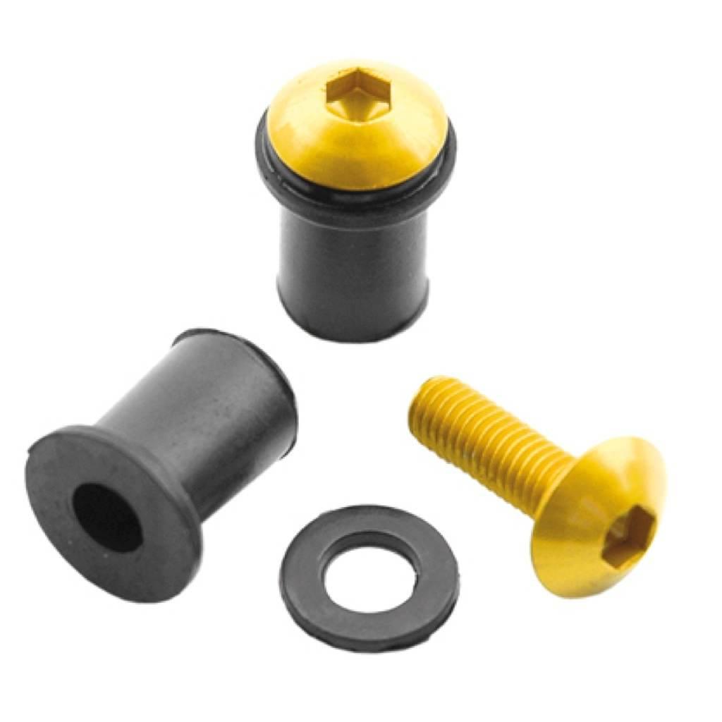 V Parts Vicma Zestaw Śrub I Gumek Do Owiewki I Szyby M5X16 Kolor Złoty 907O