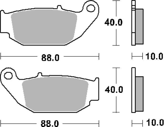 Sbs Klocki Hamulcowe Kh629 Street Standart Ceramic Kolor Czarny Pasuje Do: