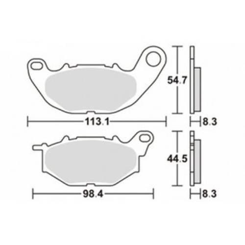 Sbs Klocki Hamulcowe Kh663 Pasuje Do: Yamaha Yzf-R25 '15-'20, Yzf-R3 '15-'2
