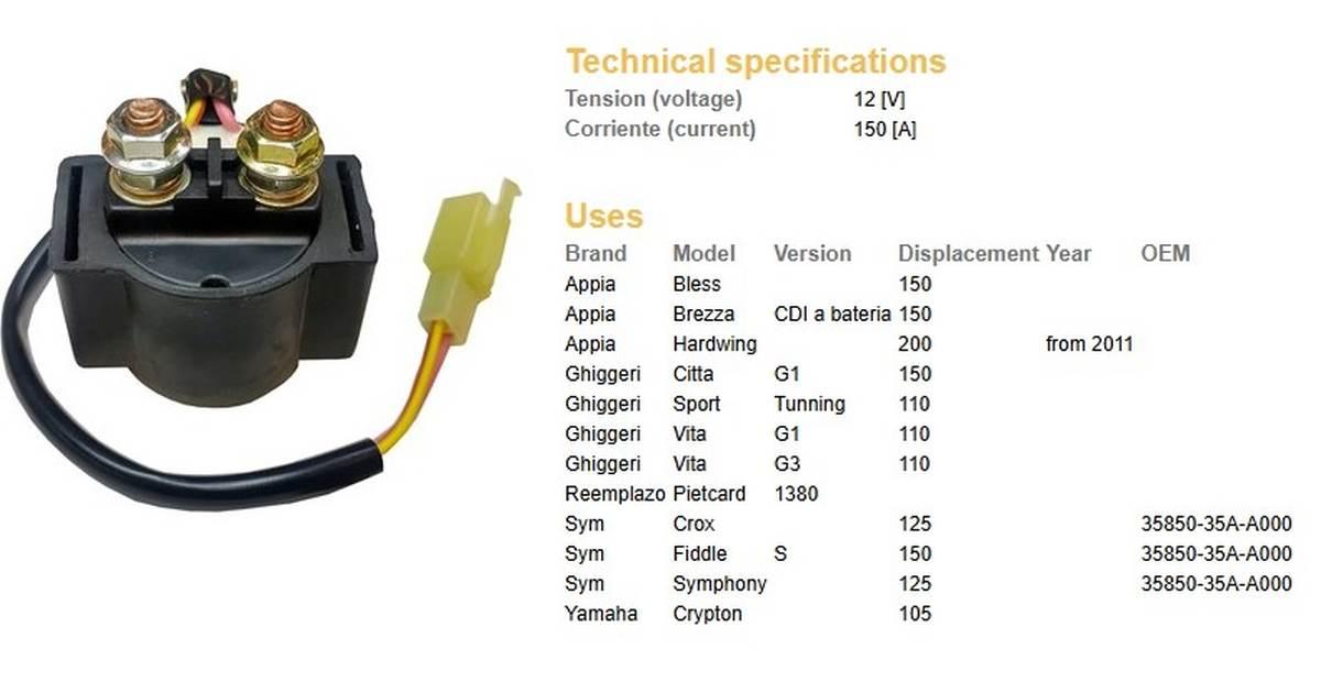 Dze Przekaźnik Rozrusznika Uniwersalny 150A Okrągły