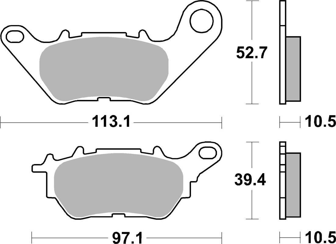 Sbs Klocki Hamulcowe Kh662 Street Standart Ceramic Pasuje Do: Yamaha Yzf-R2