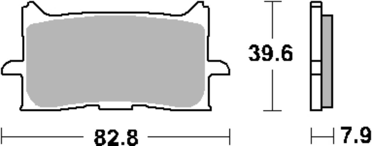 Sbs Klocki Hamulcowe Kh679 Street Performance Excel Sinter Kolor Złoty Pasu