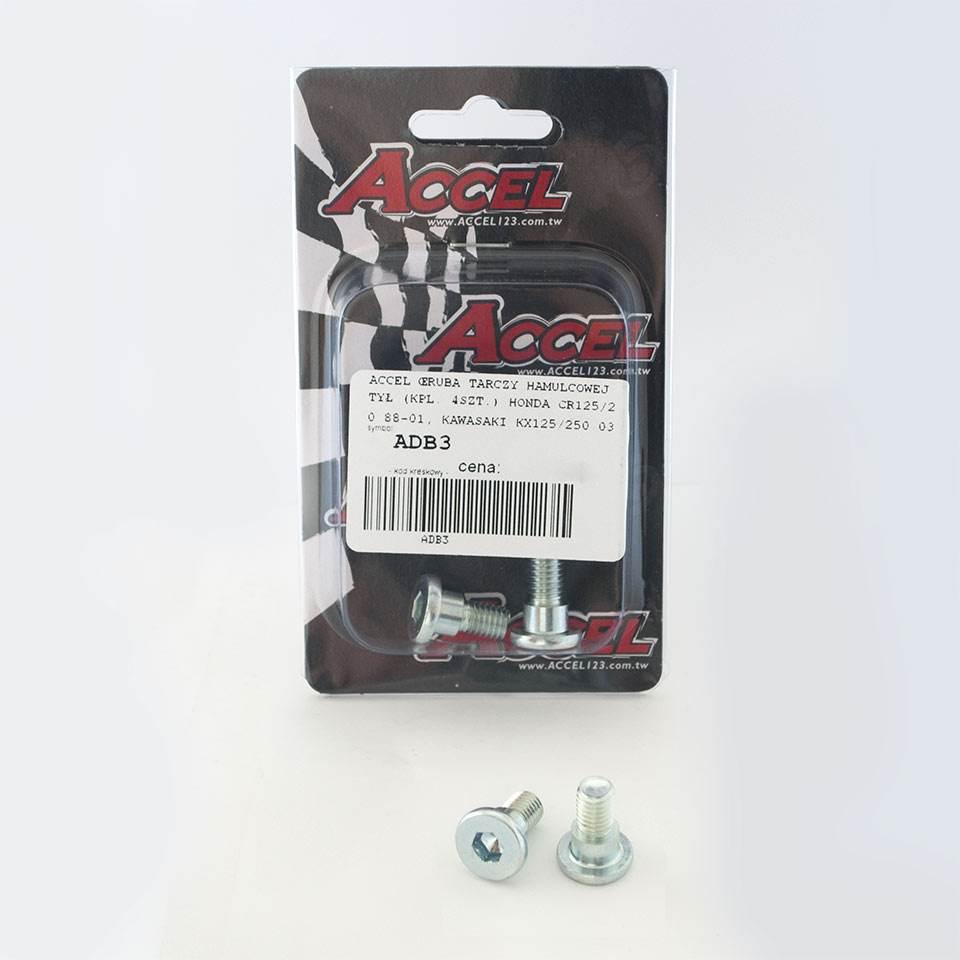 Accel Śruby Tarczy Hamulcowej Tył Kpl. 4Szt.-M8 Honda Cr 125/250 '88-'01, K