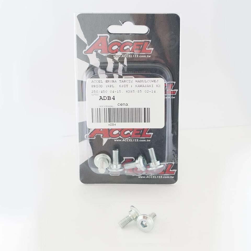 Accel Śruby Tarczy Hamulcowej Przód Kpl. 4Szt.-M6 Kawasaki Kxf 250/450 '04-