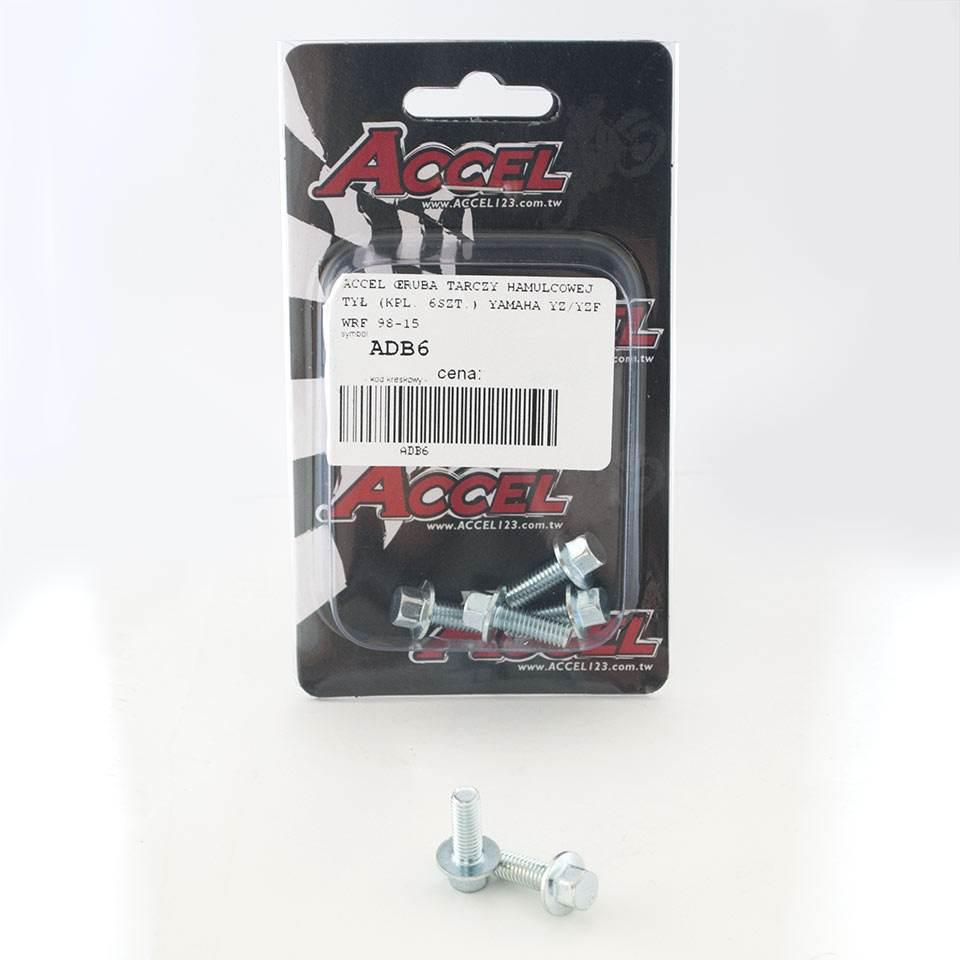 Accel Śruby Tarczy Hamulcowej Tył Kpl. 6Szt.-M6 Yamaha Yz/Yzf/Wrf '98-'16